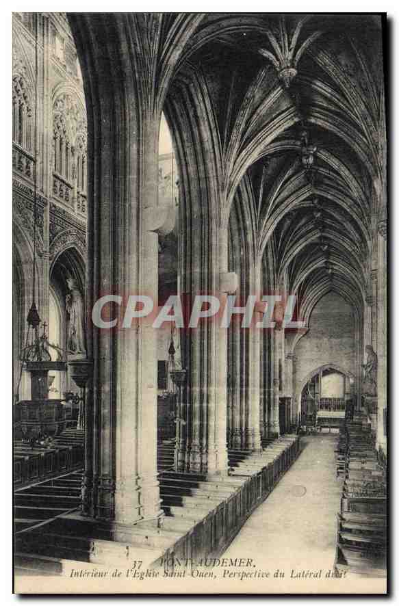 Pont-Audemer — Intérieur de l'Église Saint-Ouen, Perspective du Lateral droit — n°37