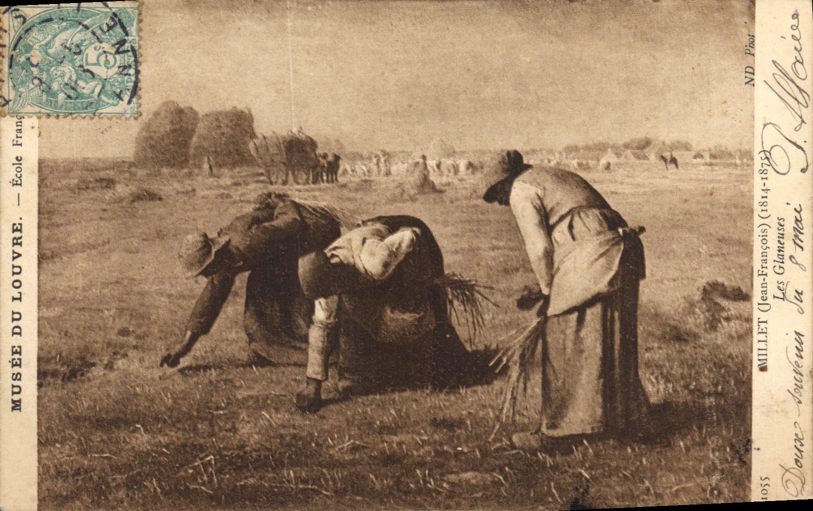 Les Glaneuses — reproduction de l'œuvre de Jean-François Millet (1814-1875) — Musée du Louvre