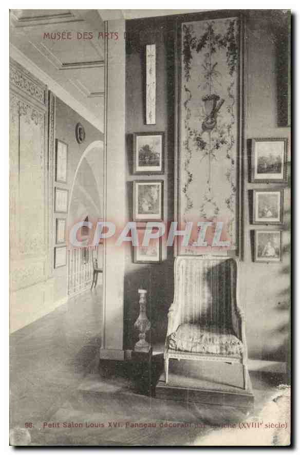Musée des Arts — Petit Salon Louis XVI. Panneau décoratif XVIIIe siècle — Éditions du Vieux Paris