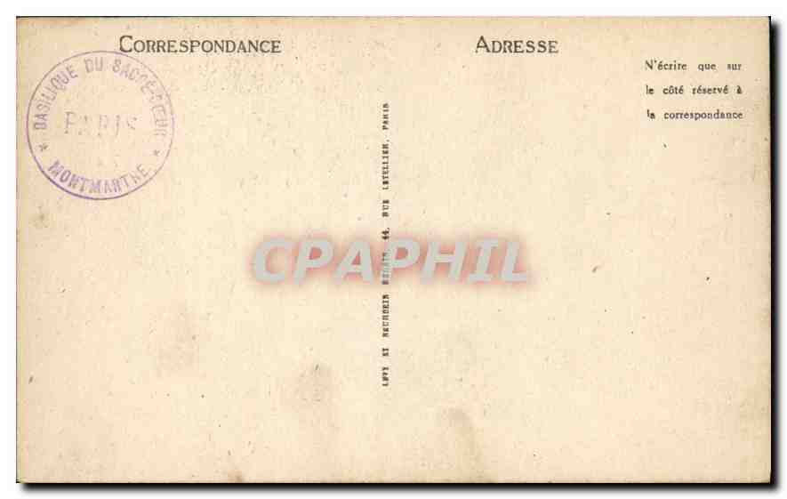 CPA Paris Le Funiculaire et la Basilique du Sacre Coeur de Montmartre  — Rückseite