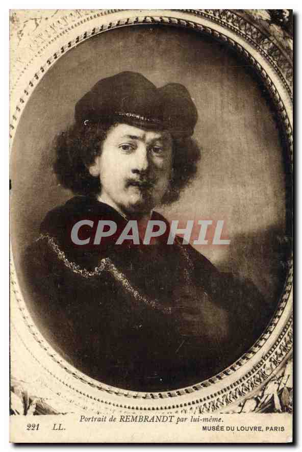 CPA Portrait de Rembrandt par lui meme Musee du Louvre Paris