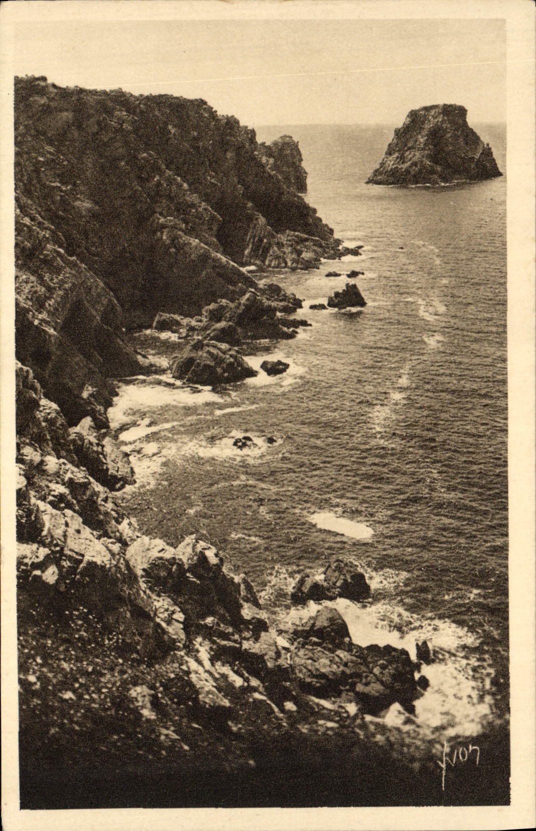 CPA La Douche France Cote de Granit Les Tas de Pois Finistere 