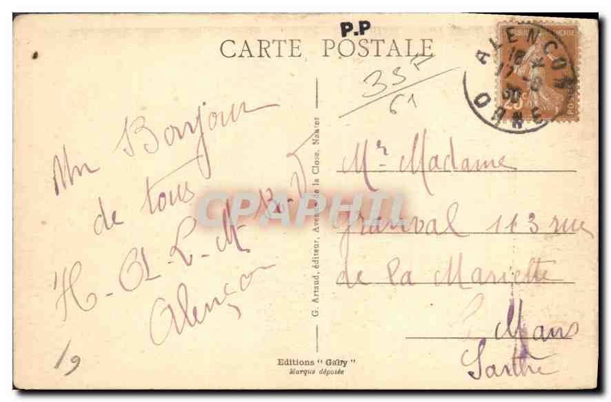 CPA Alencon Maison natale de Seur Therese de l'Enfant Jesus  — Rückseite