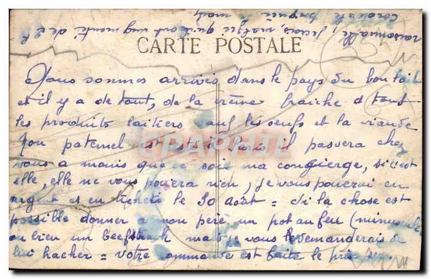 CPA Environs du Theil Orne La Ronce et cote de la Bance vus du Chateau de Beauvais  — Rückseite