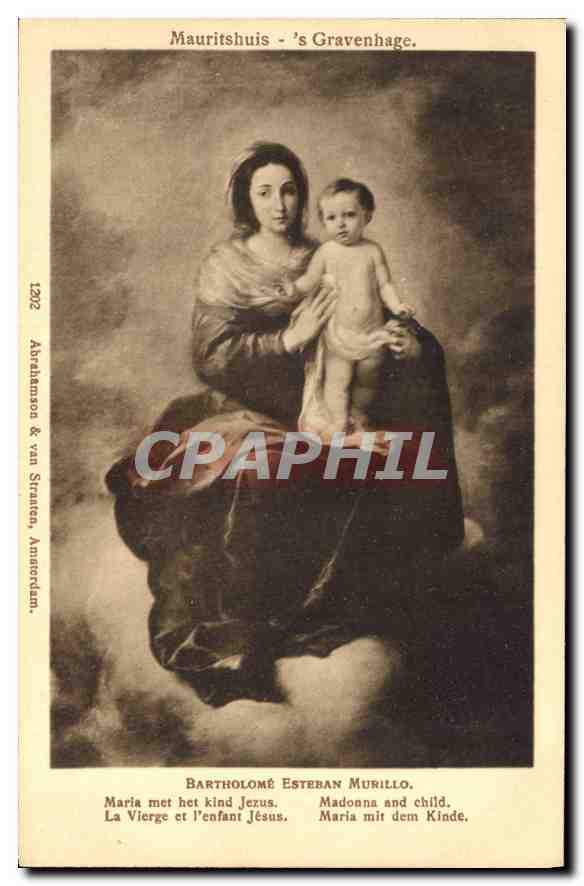 CPA Mauritshuis S Gravenhage Bartholome Esteban Murillo Matia met het kind Jezus La Vierge et l'enfa