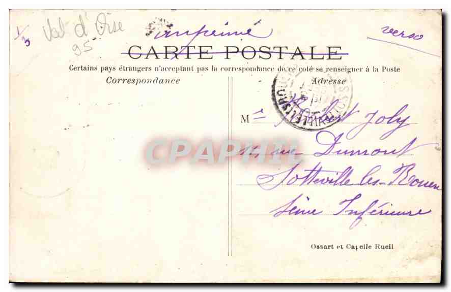 CPA Rueil Interieur de l'Eglise La Crypte Tombeau de la Reine Hortense  — Rückseite