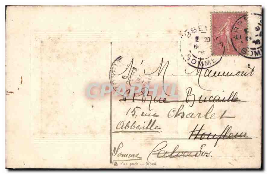 CPA Fantaisie Cheval — Rückseite