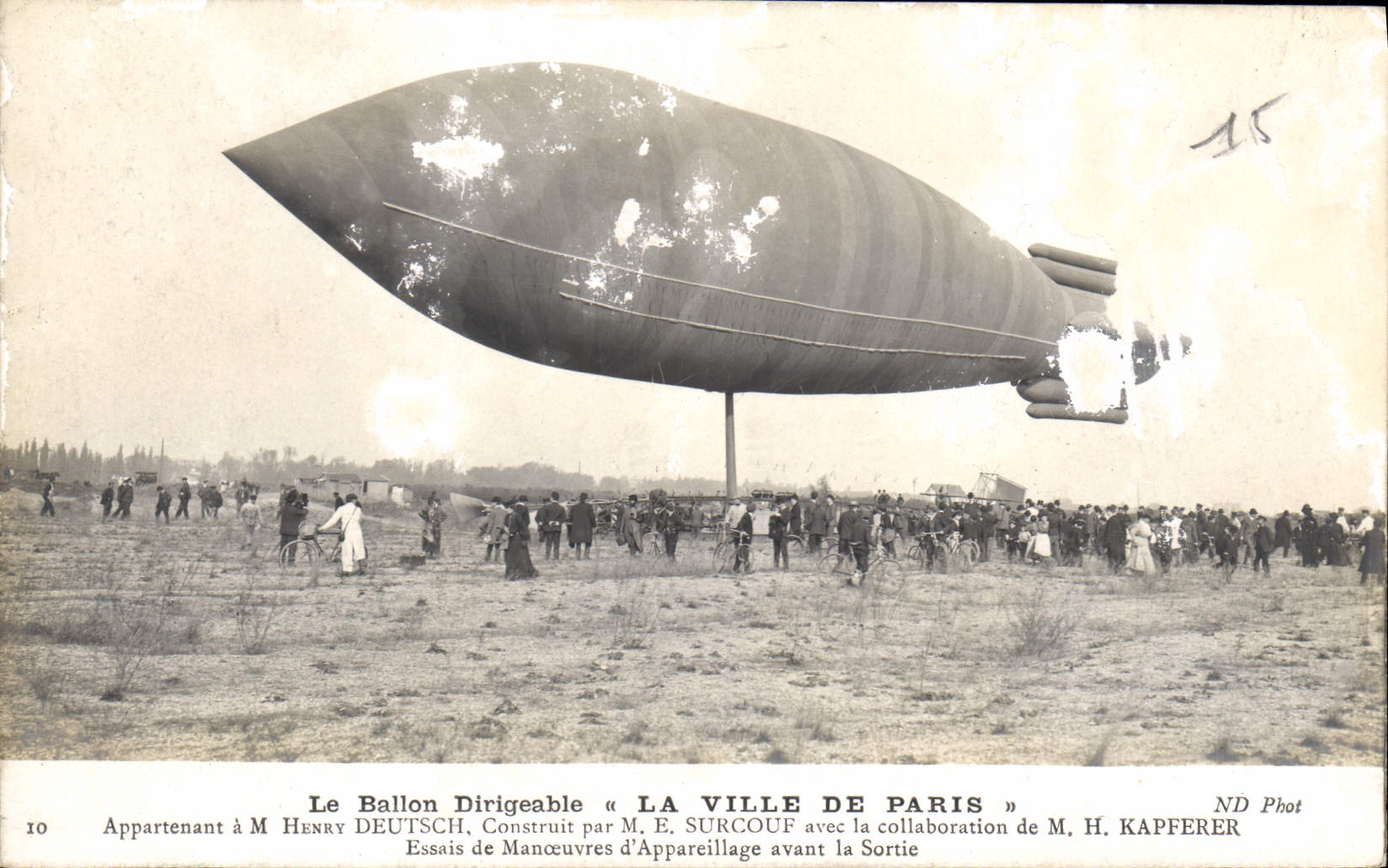 CPA Le Ballon Dirigeable La Ville De Paris Zeppelin