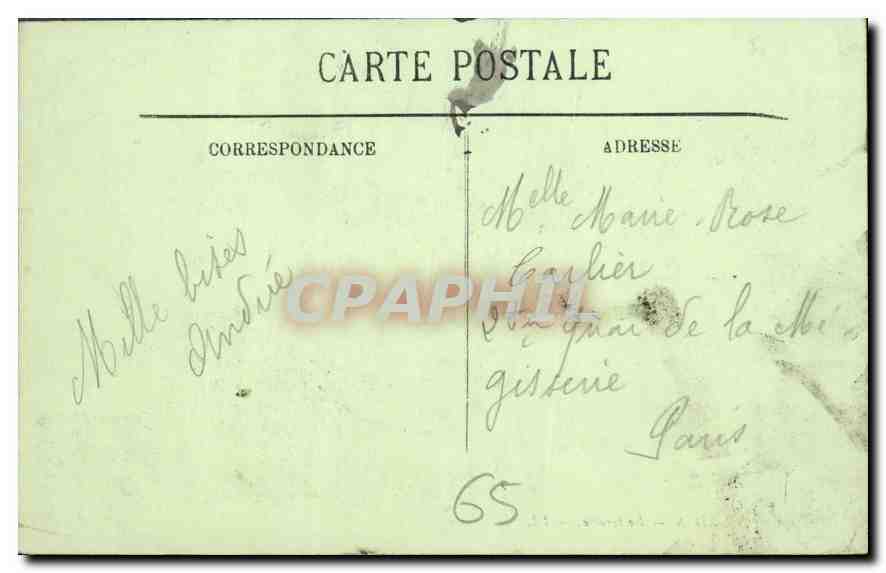 CPA Lourdes La Grotte  — Verso