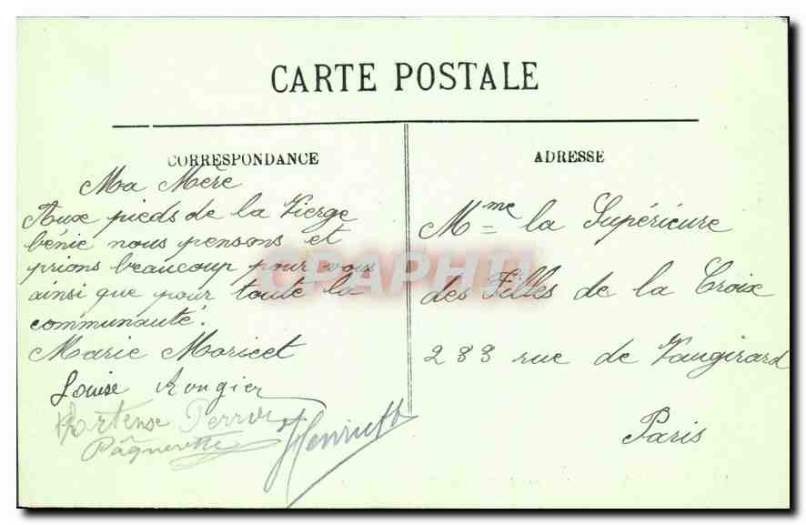 CPA Le Calvaire Breton et la Basilique  — Verso