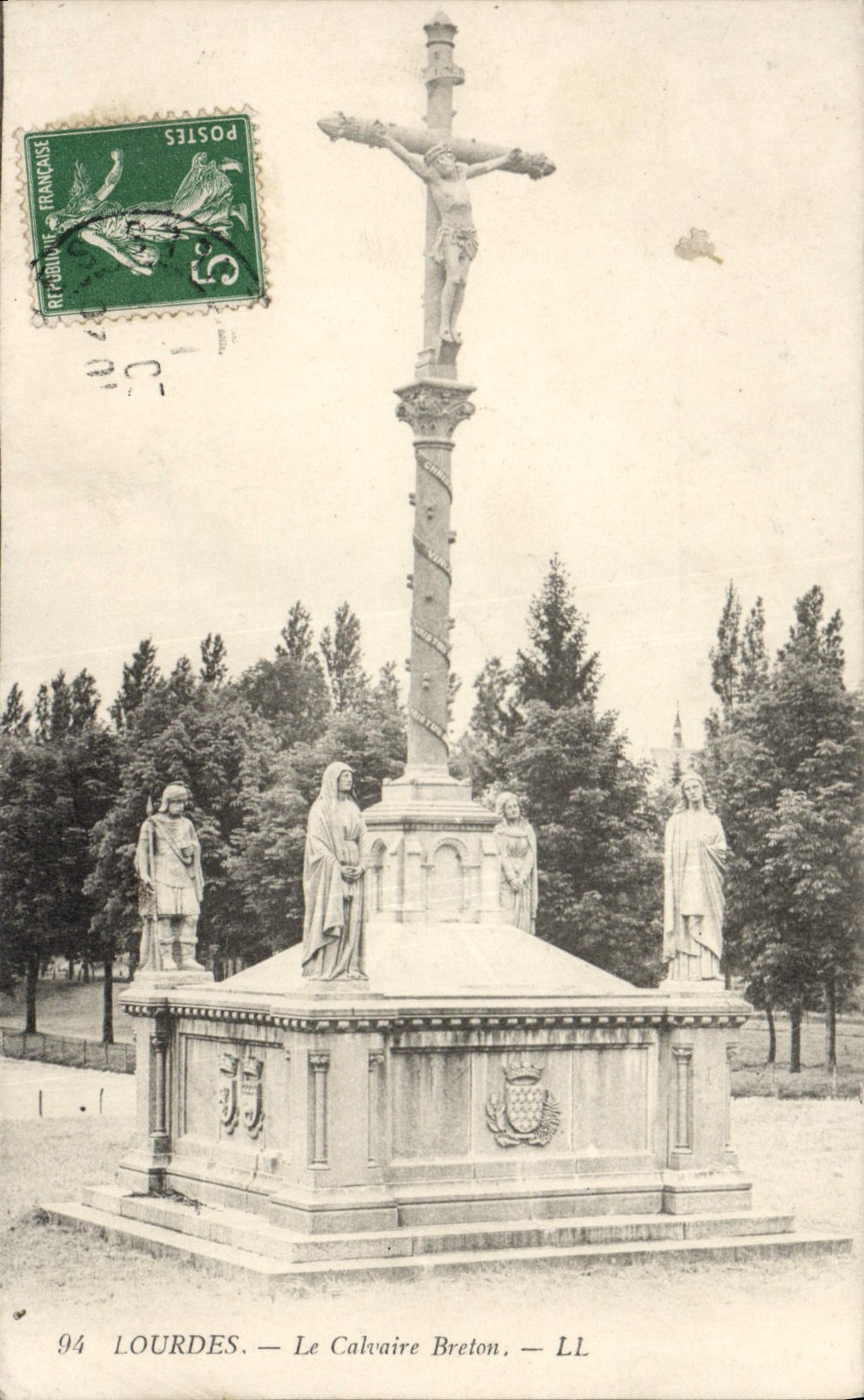 CPA Lourdes Le Calvaire Breton 