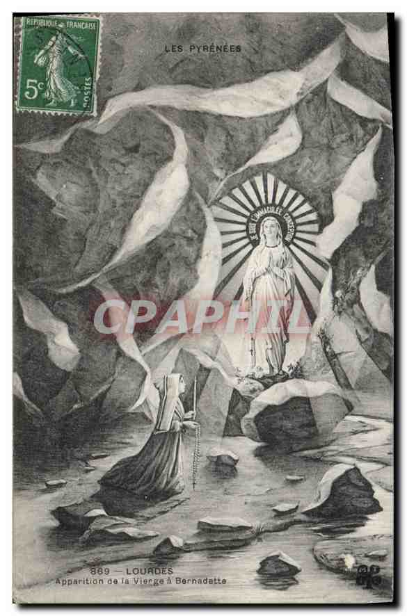 CPA Lourdes Apparition de la Vierge a Bernadette 