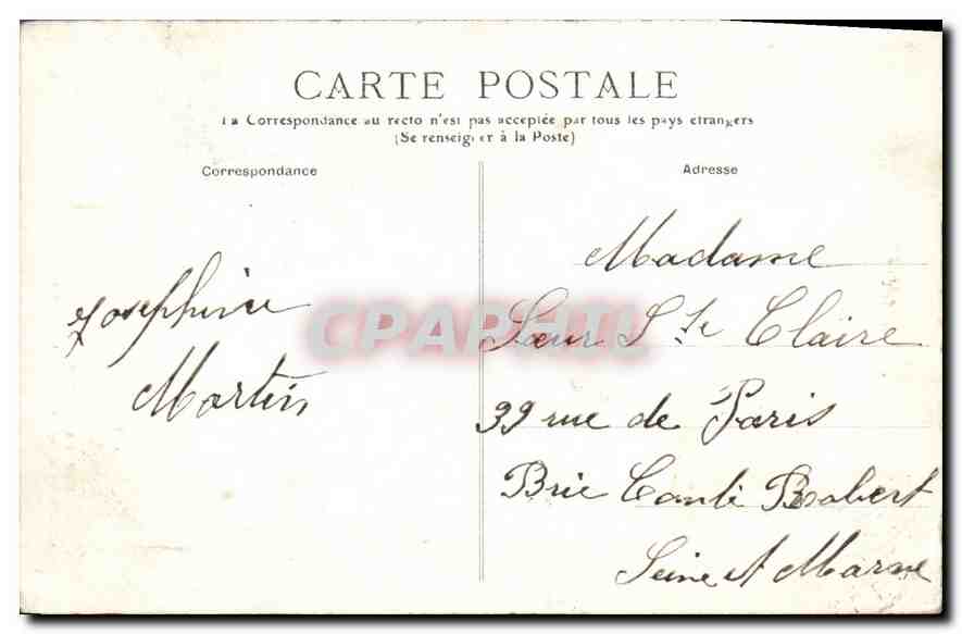 CPA Lourdes Apparition de la Vierge a Bernadette  — Rückseite