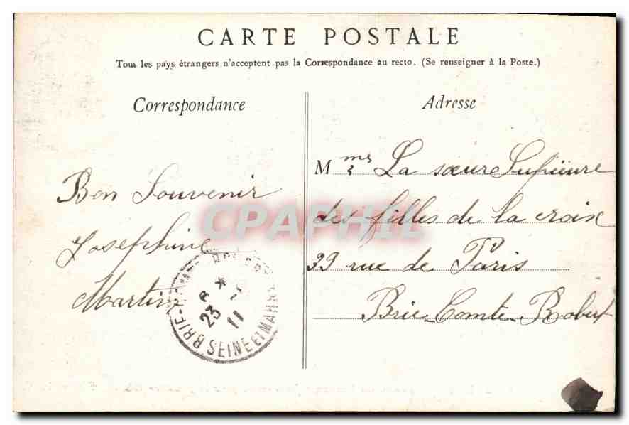 CPA Lourdes Troisieme Station Jesus tombe pour la premiere fois  — Rückseite