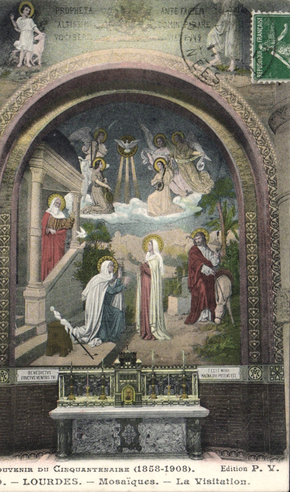 CPA Lourdes Mosaiques La Visitation 