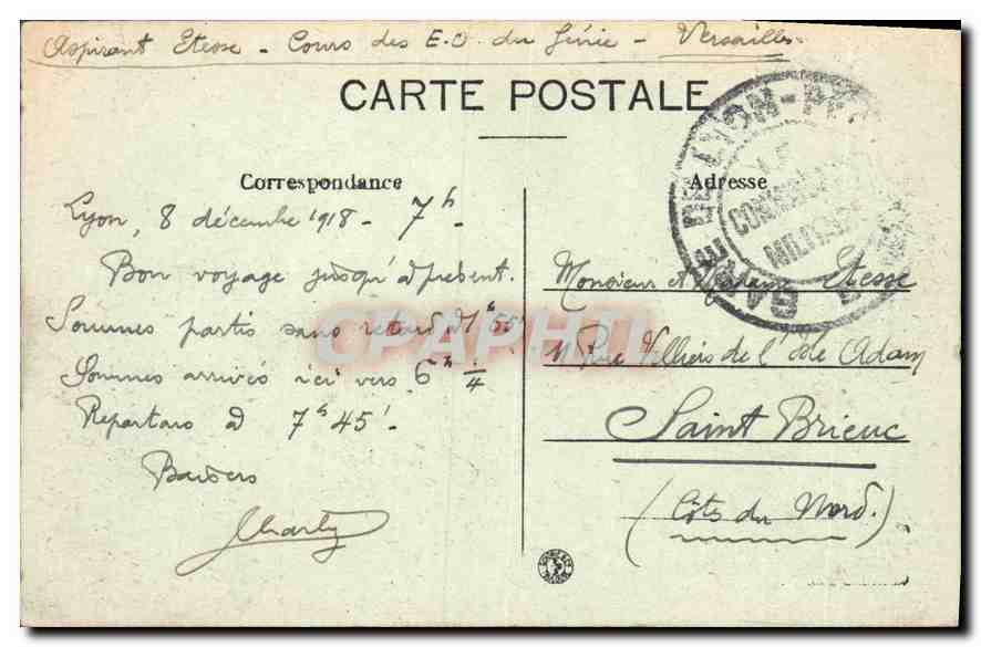 CPA Lyon La Prefecture du Rhone  — Verso