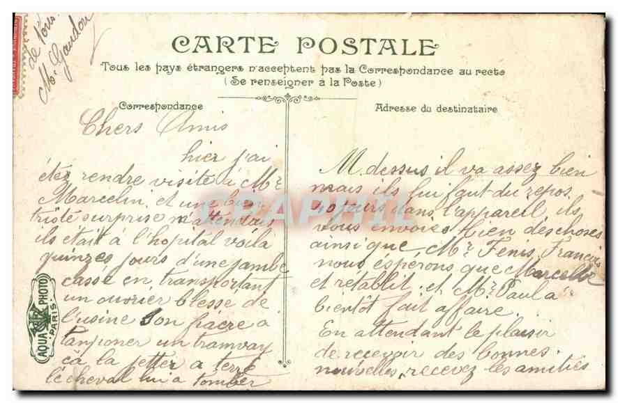 CPA Paris Buttes Chaumont Le pont de brique  — Rückseite