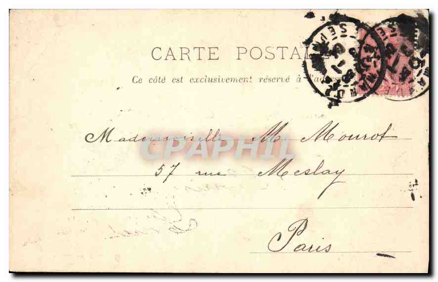 CPA Fantaisie Fleurs — Rückseite