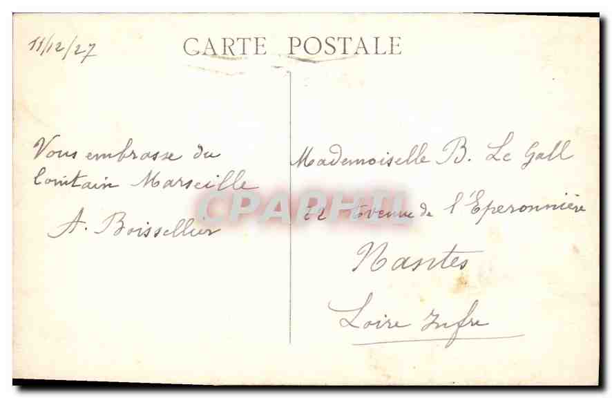 CPA Marseille Vue generale sur ND de la Garde  — Rückseite