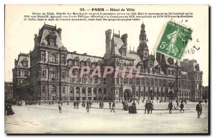 CPA Paris Hotel de Ville 