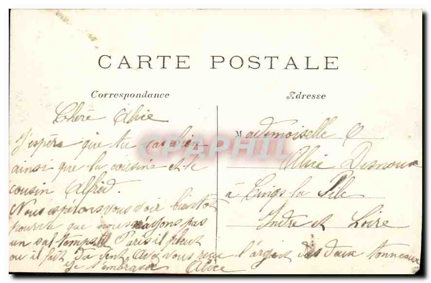 CPA Paris Musee du Louvre et Monument Gambetta  — Rückseite