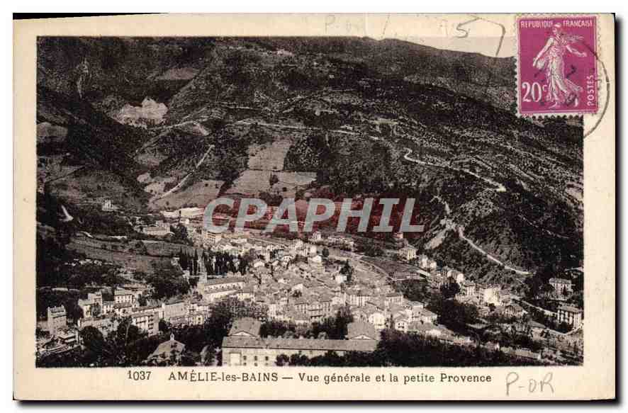 CPA Amelie les Bains Vue Generale et la Petite Provence 