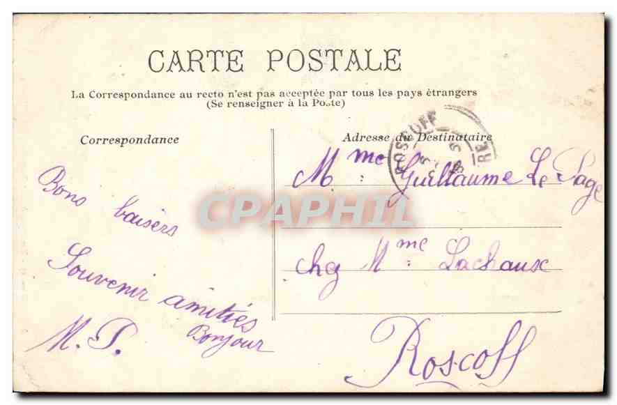 CPA Nantes Tombeau Saint Nicolas — Rückseite