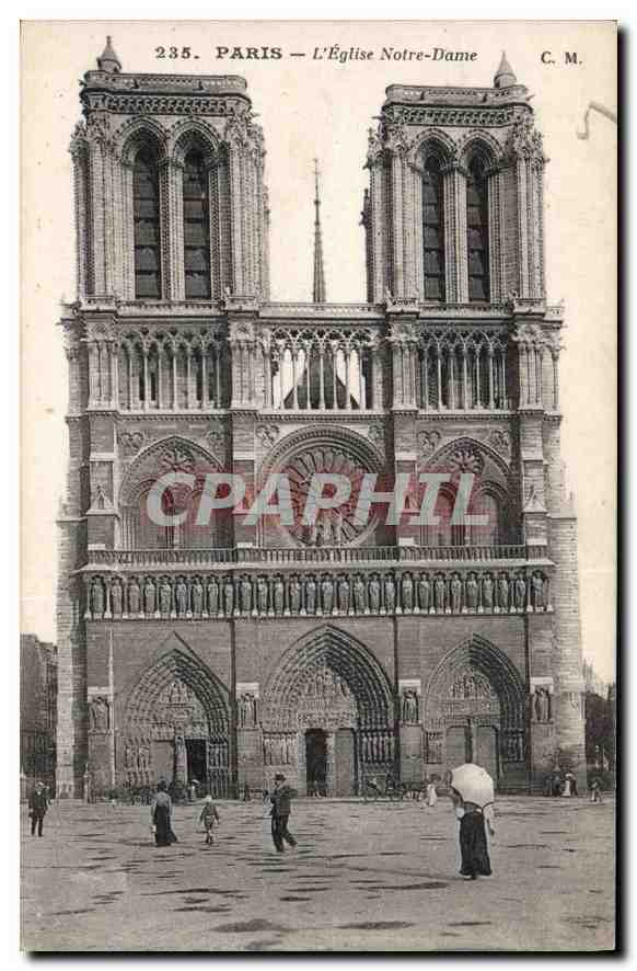 CPA Paris L'Eglise Notre Dame 