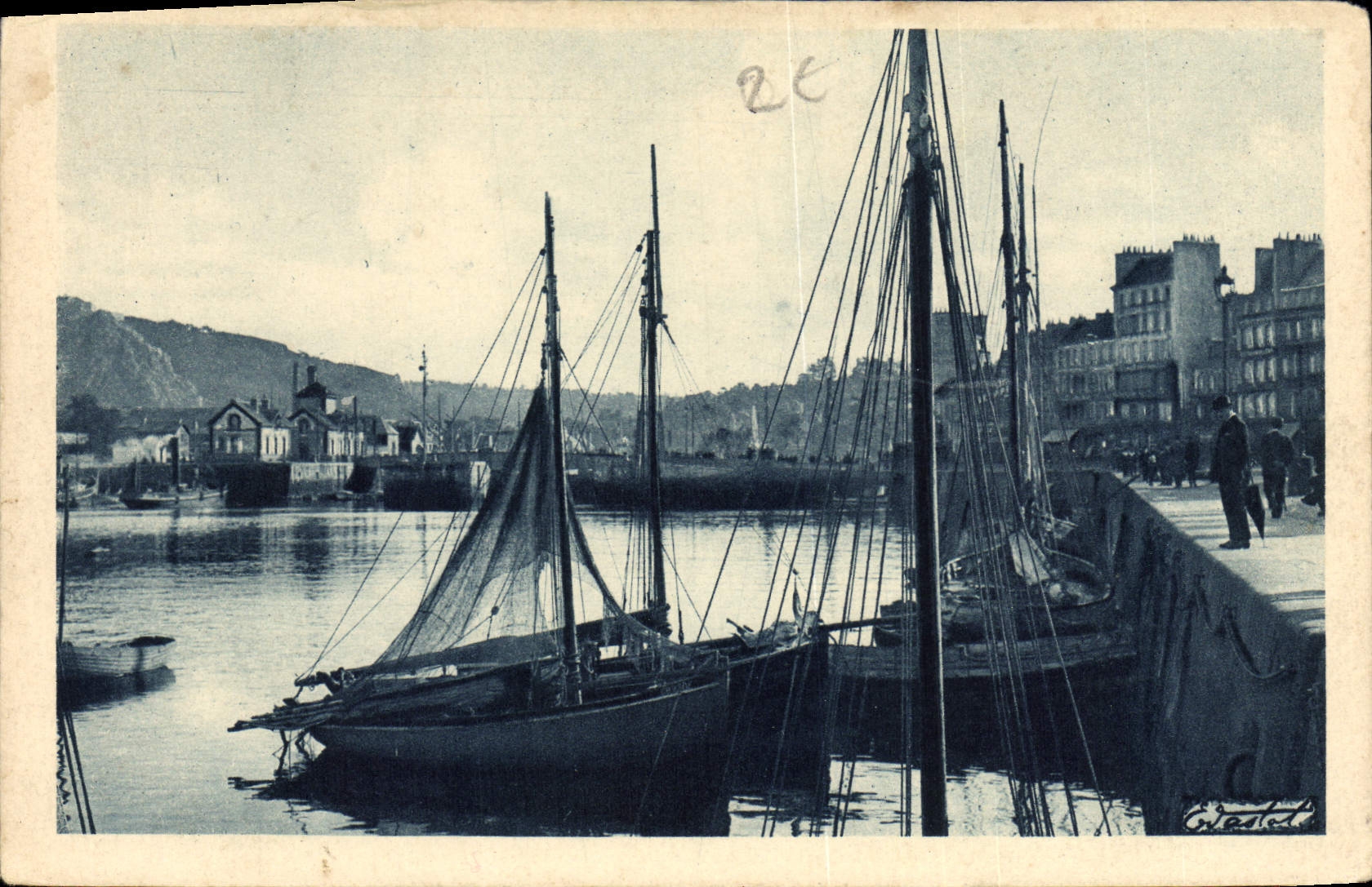 CPA Montagne du Roule Avant Port Pont Tournant 