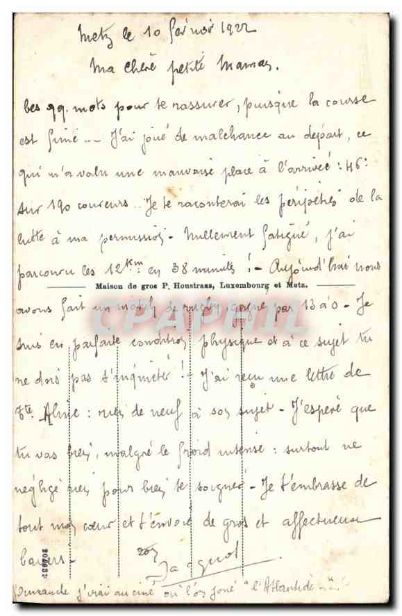 CPA Metz Porte des Allemands  — Rückseite