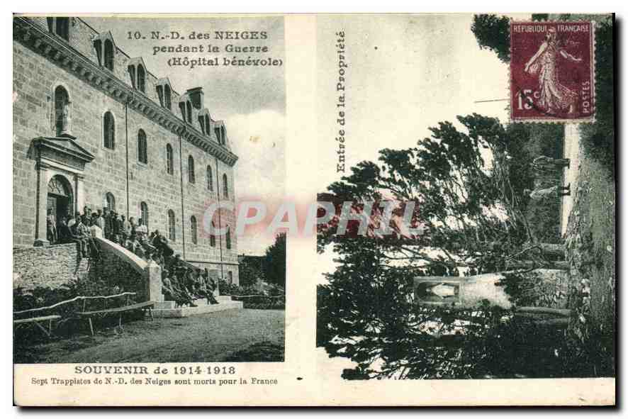 CPA ND des Neiges Pendant la Guerre Hopital Benevole 