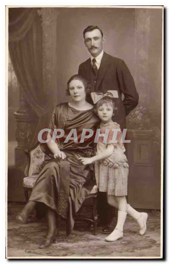 CARTE PHOTO Femme Enfant