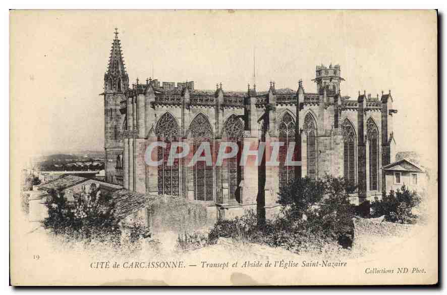 CPA Cite de Carcassonne Transept et Abside de l'Eglise Saint Nazaire 