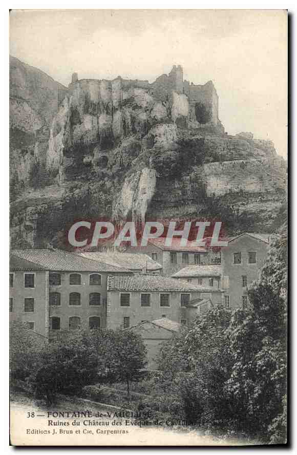 CPA Fontaine de Vaucluse Ruines du château des Eveques