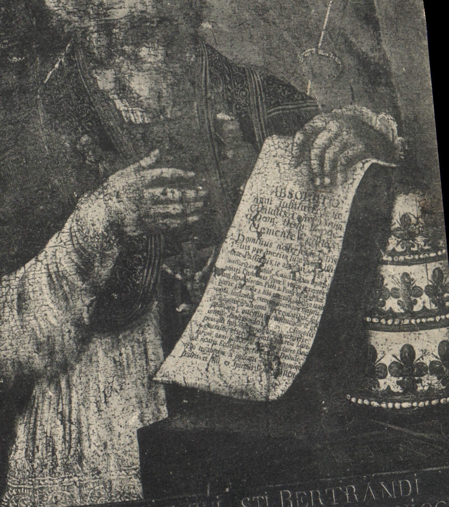 CPA St Bertrand Portrait de Clement V dans la cathedrale