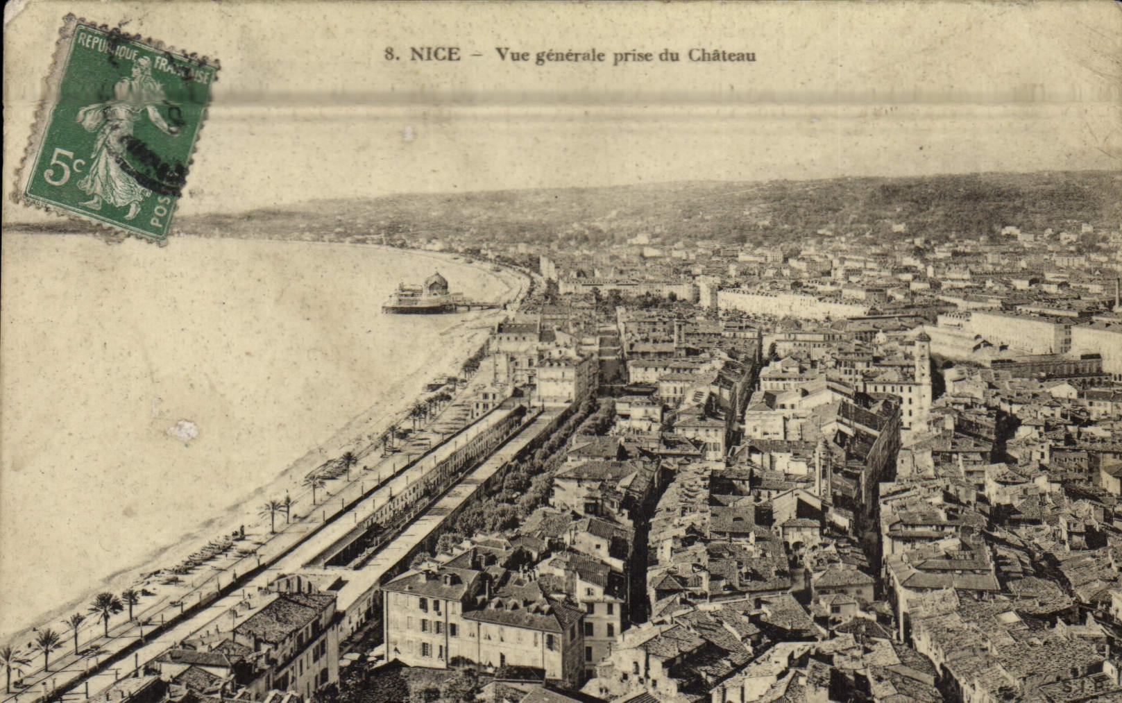 CPA Nice Vue Generale Prise du Chateau 