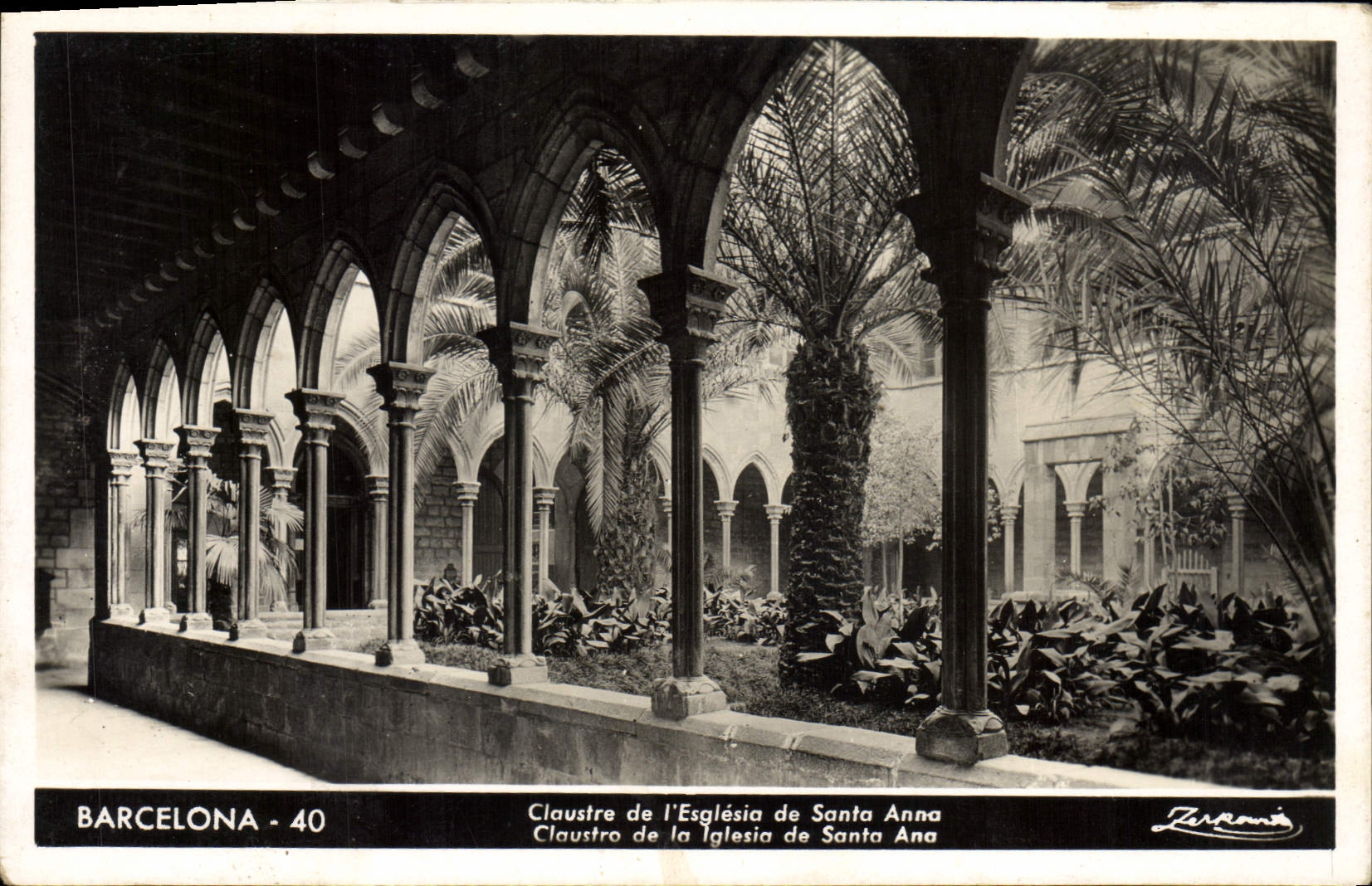 CPA Barcelona Claustre de l'Esglesia de Santa Anna 