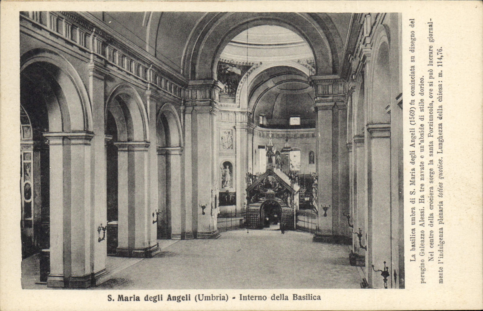 CPA S Maria degli Angeli Umbria Interno della Basilica 