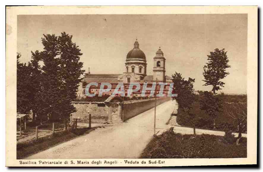Basilica Patriarcale de S. Maria degli Angeli — vue du Sud-Est — éditée par la Carteographie de Chivari
