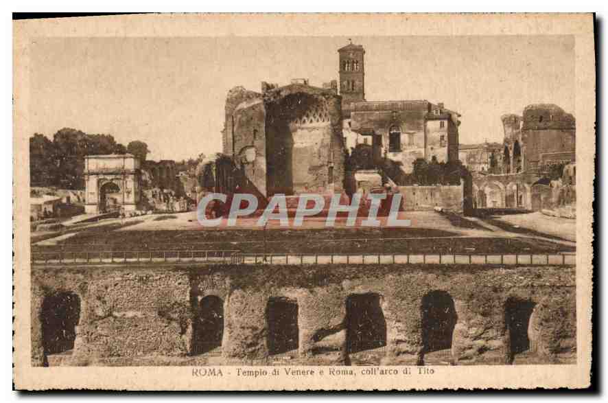 CPA Roma Tempio di Venere e Roma Coll'arco di Tito 