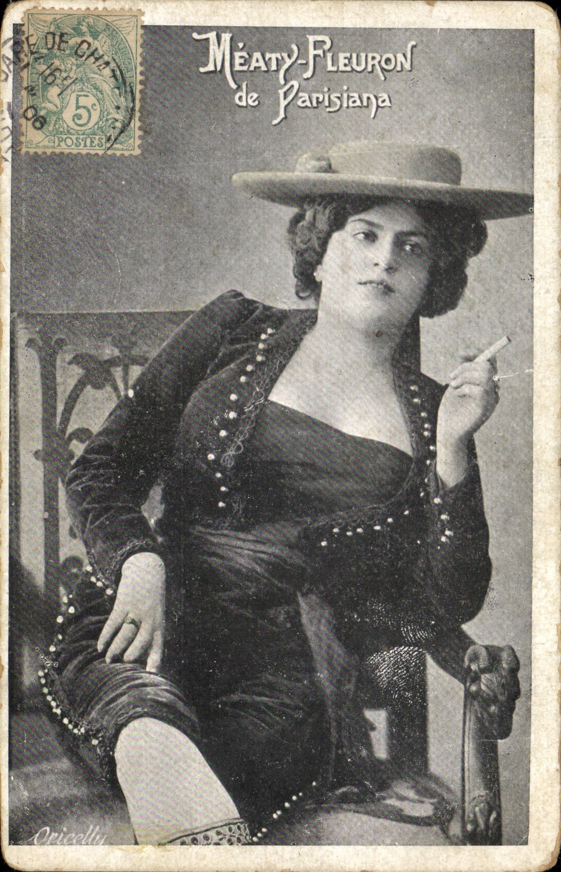 Méaty-Fleuron de Parisiana — Portrait de femme fumant — Oricolly