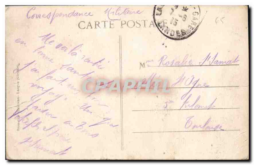 CPA Labouheyre Laudes Route Nationale  — Rückseite