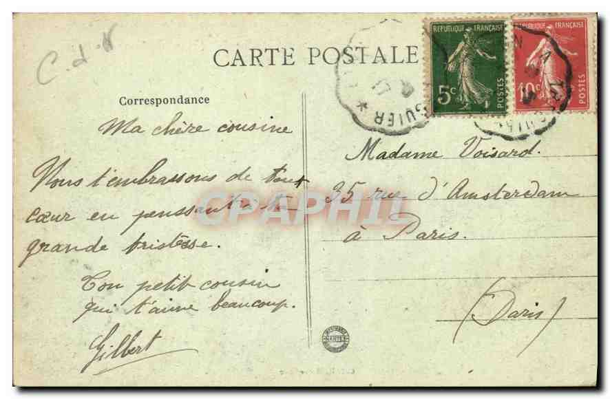 CPA Perros Guirec C du N Le Pors Nevez et la Plage  — Verso