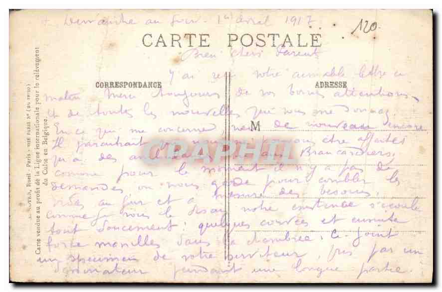 CPA Dinant La Cathedrale et le Pont apres le passage des Barbares Militaria — Rückseite