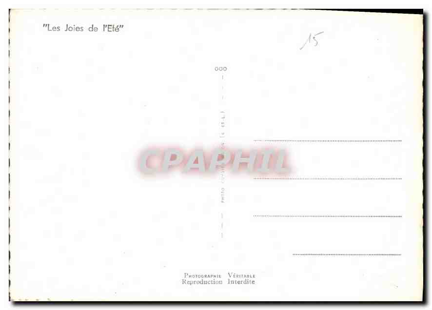 CPA Les Joies de l'Ete Enfant — Rückseite