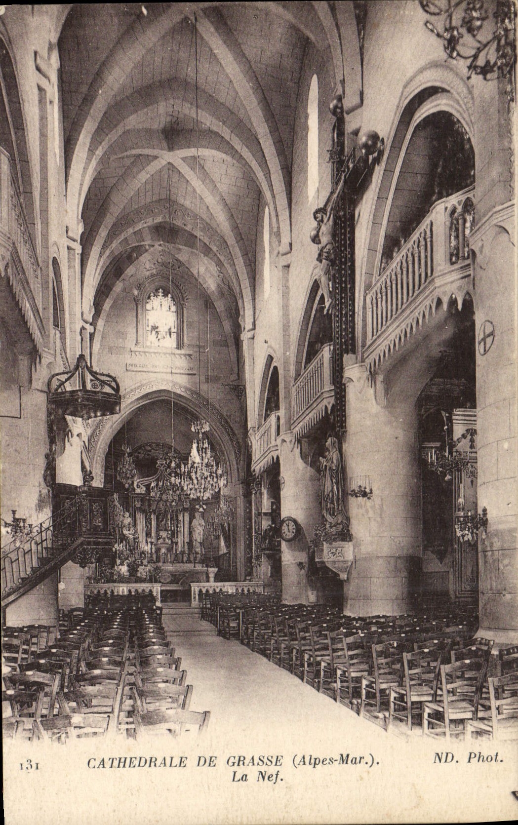 CPA Cathedrale de Grasse Alpes Mar La Nef 