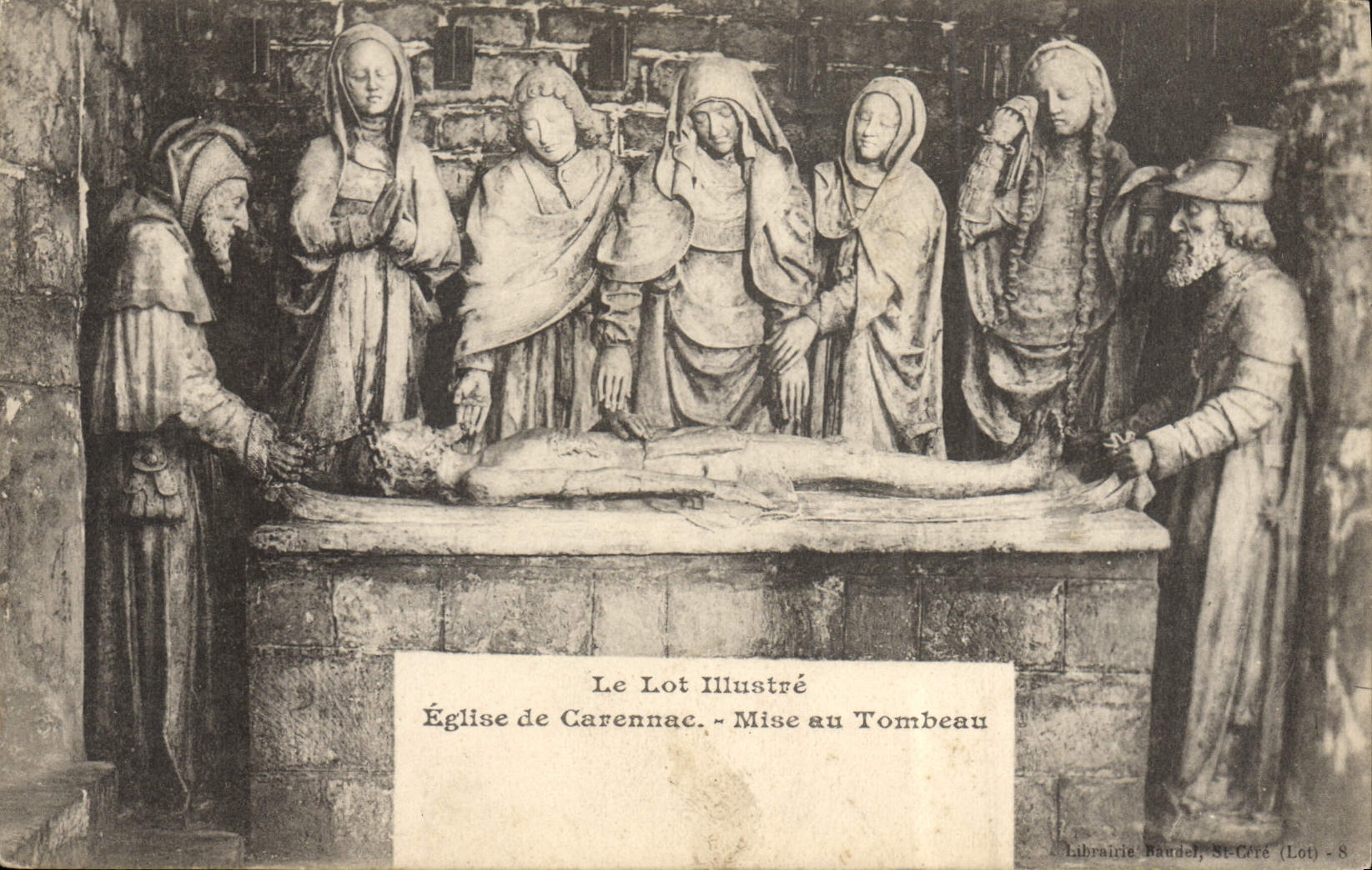 Église de Carennac — Mise au Tombeau — Librairie Faudel, St-Céré (Lot) - 8
