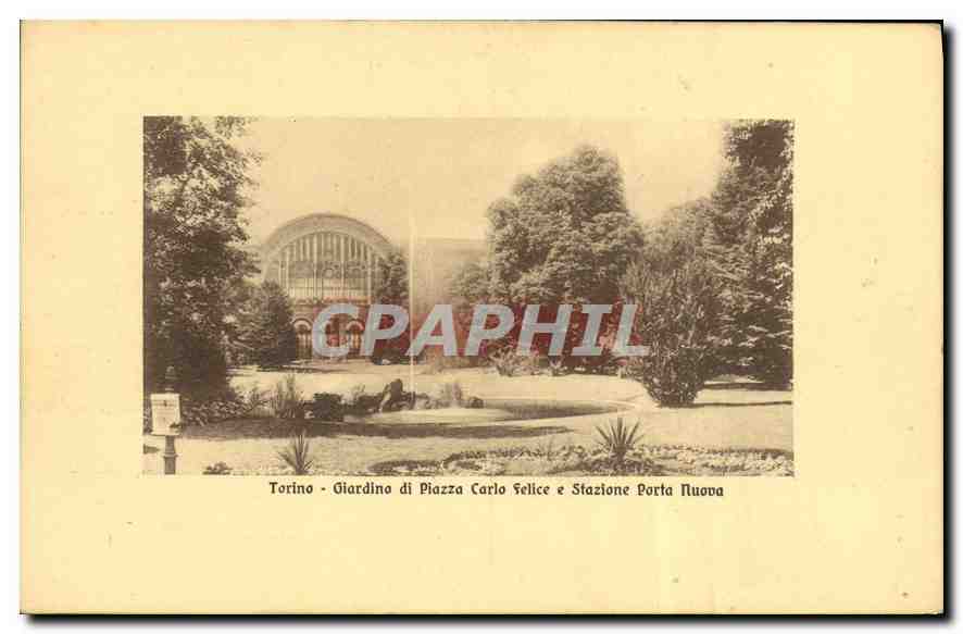 CPA Torino Giardino di Piazza Carlo Felice e Stazione Porta Nuova 