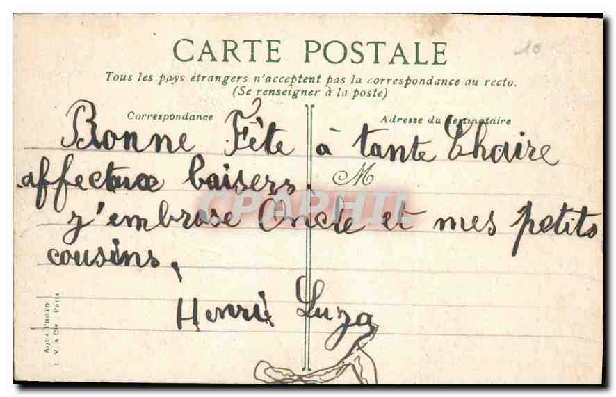 CPA Biarritz le Port des Pecheurs  — Verso