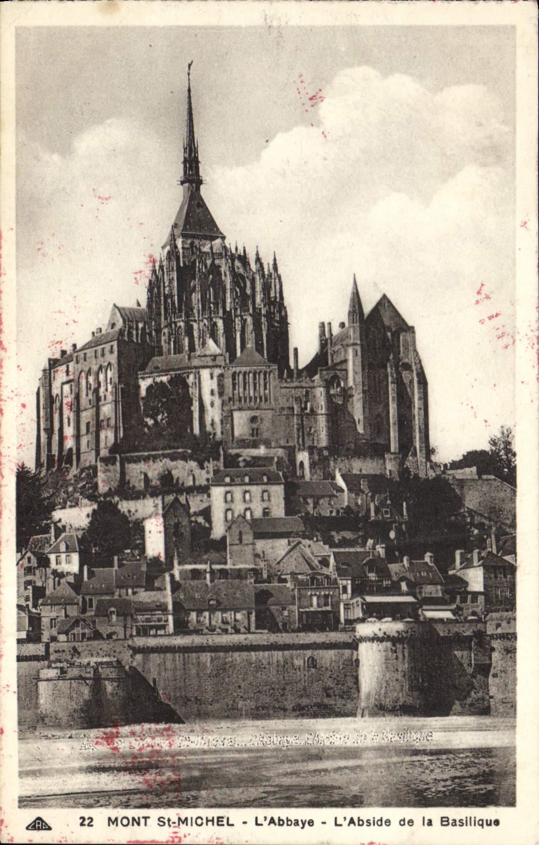 CPA Mont Saint Michel L'Abbaye L'Abside de la Basilique 